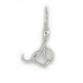 Diamond Letter Pendant w/ Heart - White Carat - USA & Canada